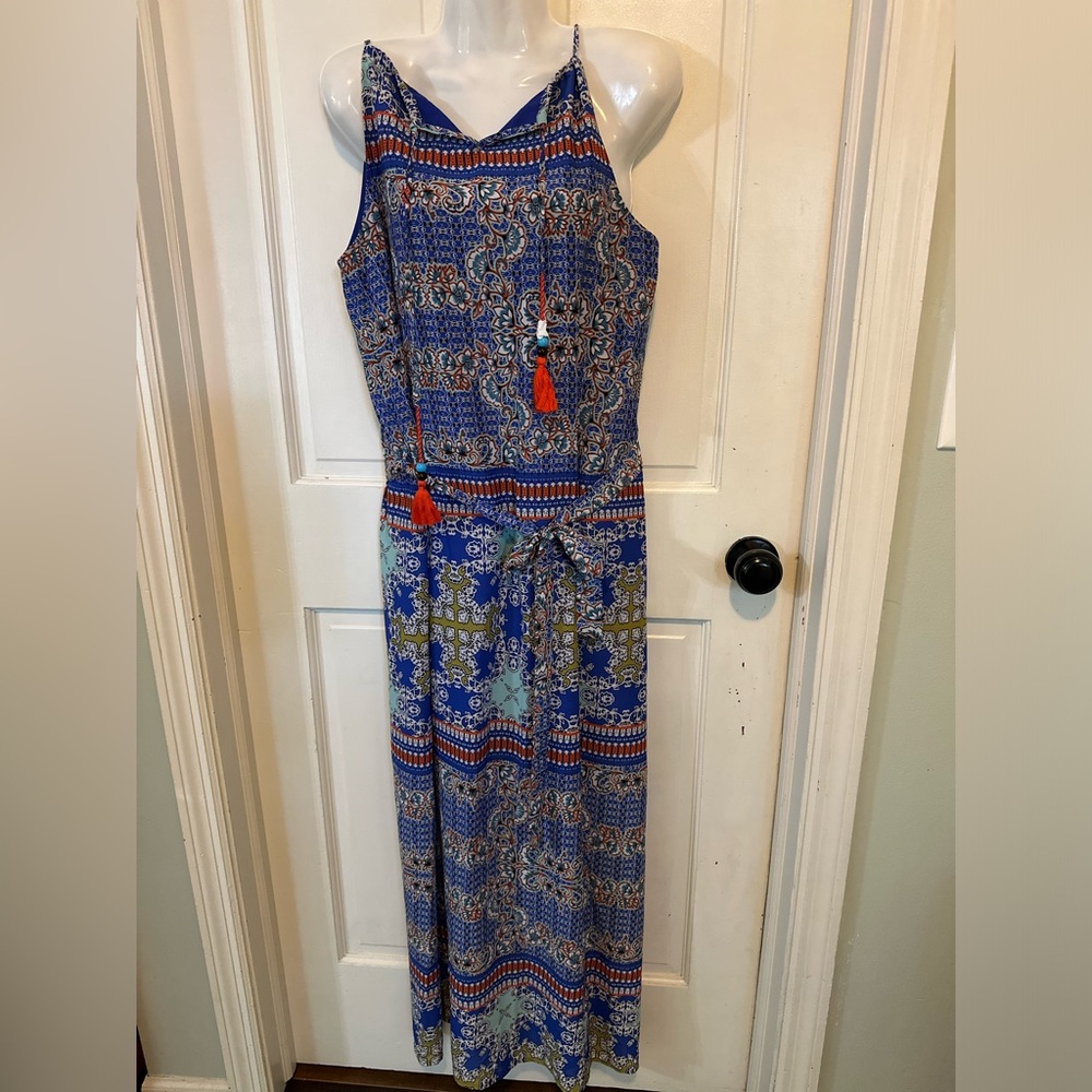 The Limited Maxi Sundress NWT Size Medium floral tropical vacation tassels beads
